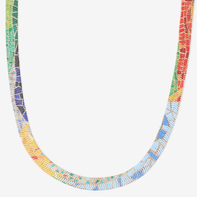 Collier chaine serpent Balagane imprimé mosaïque BALABOOSTE