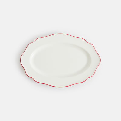 Plat de présentation petit modèle, en porcelaine, COLOMBE LA REDOUTE INTERIEURS