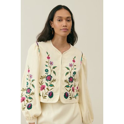 Veste courte brodée, manches bouffantes, DURAS LOUISE MISHA