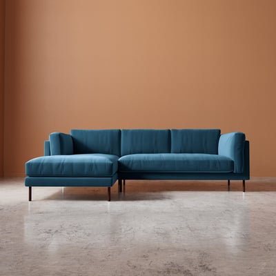 Munich Easy Velvet Corner Chaise Sofa SWOON