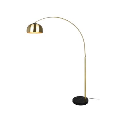 Lampadaire Argentina design en arc métal et marbre TRIO