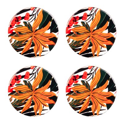 Set de 4 dessous de verre   10 cm-TAIANA TABLE PASSION