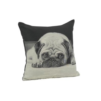 Coussin chien en coton Carlin Pug AUBRY GASPARD
