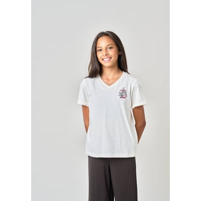 T-shirt regular fille en 100% coton imprimé graphique "fierce and free" ARMELA DEELUXE