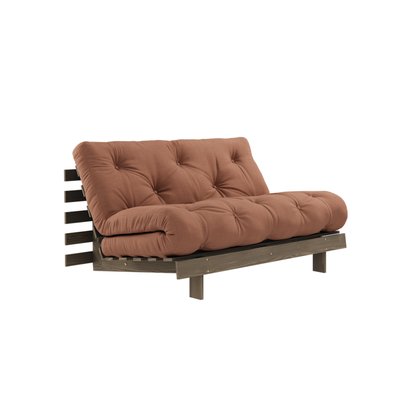 Canapé convertible en pin massif foncé avec futon ROOTS KARUP DESIGN
