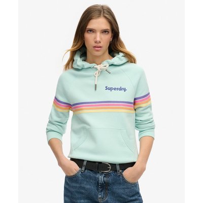 Sweat à capuche à rayures arc-en-ciel et logo SUPERDRY
