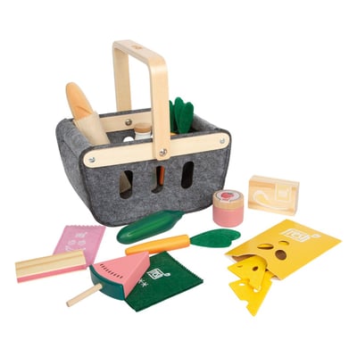 Panier de courses avec des aliments SMALL FOOT COMPANY