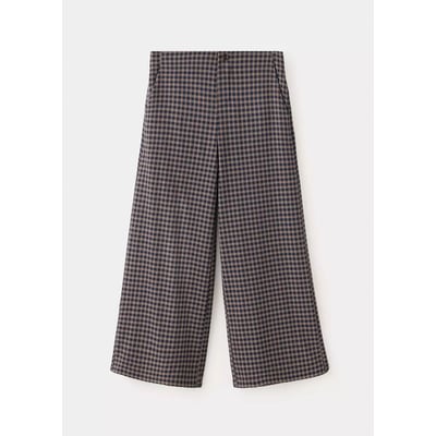 Pantalon wide leg à carreaux MANGO KIDS