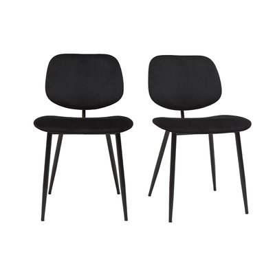 Chaises design pieds métal (lot de 2) TOBIAS MILIBOO