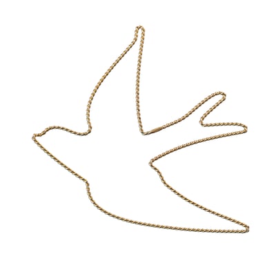 Déco murale Hirondelle fil laiton torsadé -  LOJI HOME MAISON