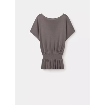 Pull en maille fine froncé MANGO