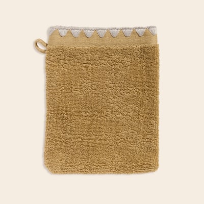 Gant De Toilette en Éponge unie et point feston triangulaire NERYDA MADURA