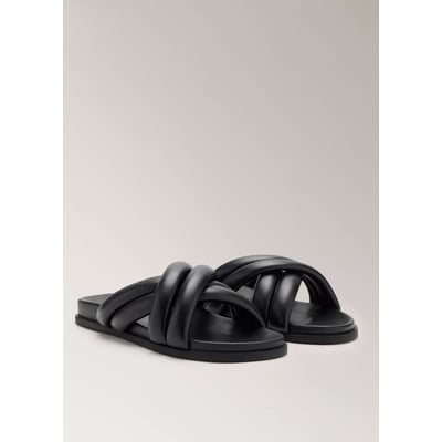 Sandales cuir bandes rembourrées et croisées MANGO