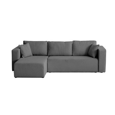 Canapé d'Angle Convertible en Tissu bouclette 4 places - TOPAZE LISA DESIGN