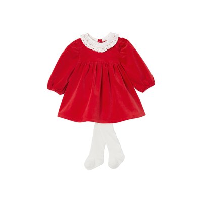 Robe en velours et son collant assorti VERTBAUDET