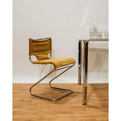 Chaise Biscia en métal Diana N°399 - Bon état DEBONGOUT