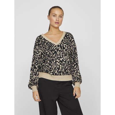 En jacquard à col V jacquard Pull en maille VILA