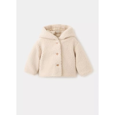 Manteau imitation mouton retourné capuche MANGO BABY