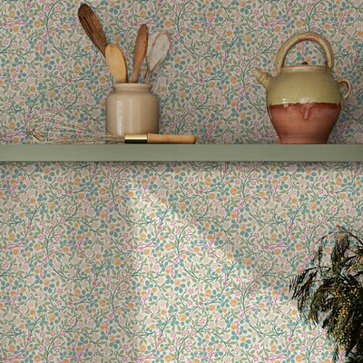 Papier peint fleuri Clover Spring Garden WILLIAM MORRIS AT HOME