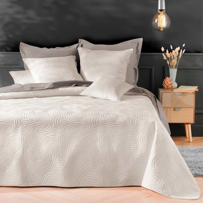 Couvre-lit 2 personnes matelassé   SOLANGE Naturel DECORATIE