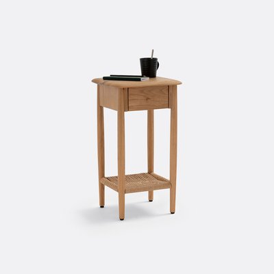 Malora Solid Oak & Weaving Bedside Table LA REDOUTE INTERIEURS