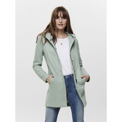 Manteau fin à capuche en peau de pêche ONLY