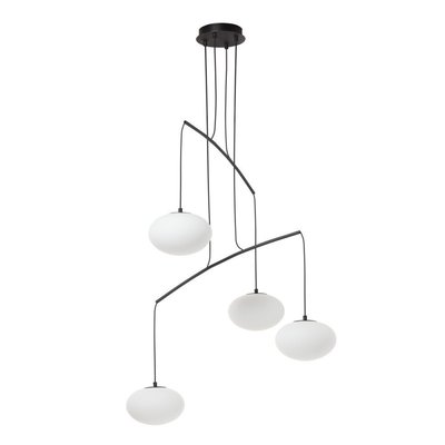 Grande lampe à suspension globe Press noir MILLUMINE