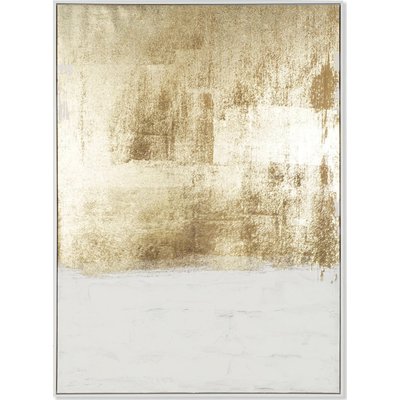 Tableau abstrait moderne, touche dorée RECOLLECTION
