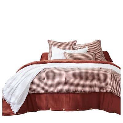 Bout de lit gaze de coton Vickie vichy EDEN