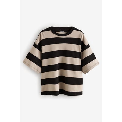 T-shirt ras du cou oversize en tissu épais NEXT