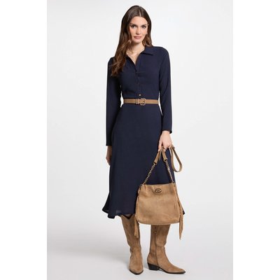 Robe midi droite fluide MORGAN