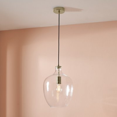 Clear Bubble Glass Pendant SO'HOME