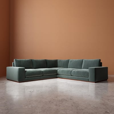 Denver Crushed Velvet Corner Sofa SWOON