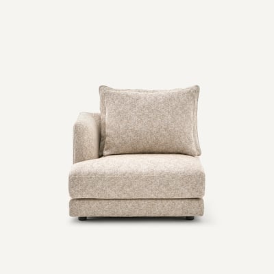 Demi-canapé gauche, modulable en coton mélangé, TIBERIO AM.PM