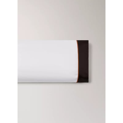 Taie d'oreiller en coton avec bordure en satin et passepoil contrasté, 45 x 110 cm MANGO HOME
