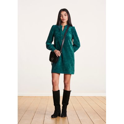 Robe courte droite en velours LA FEE MARABOUTEE