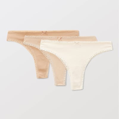 Lot de 3 tangas EVA en coton BIO GOTS MONOPRIX