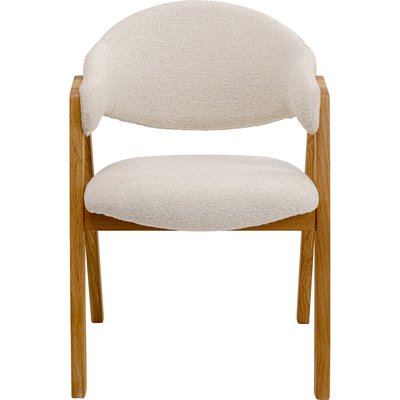 Chaise en polyester bouclé et chêne, JULIUS KARE DESIGN