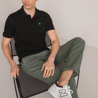 Polo manches courtes, brodé, coton bio, Signature LA REDOUTE COLLECTIONS
