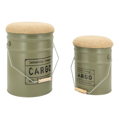 Tabouret/coffre en métal Cargo AUBRY GASPARD