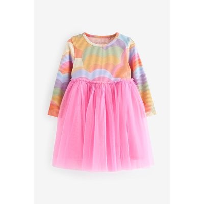 Robe en maille filet avec manches à volants NEXT