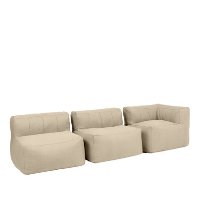 Pouf canapé modulaire 3 pièces intérieur et extérieur en oléfine toutes saisons Oeko-Tex® - ZEN ICON