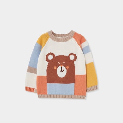 Pull bébé garçon imprimé ourson BOBOLI
