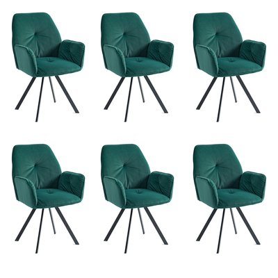 Lot de 6 chaises de salle à manger rotatif fauteuil industriel, CALF MEUBLES COSY