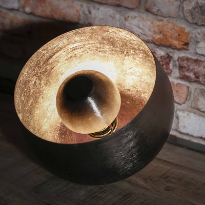 Lampe déco industrielle en métal forme cloche TRIBECA PIER IMPORT