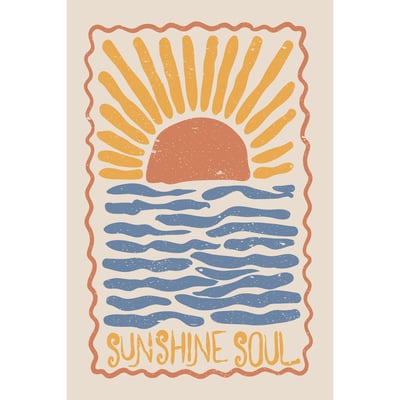 Tableau Sur Toile Illustration Couché De Soleil ILLUSTRATION CEANOTHE