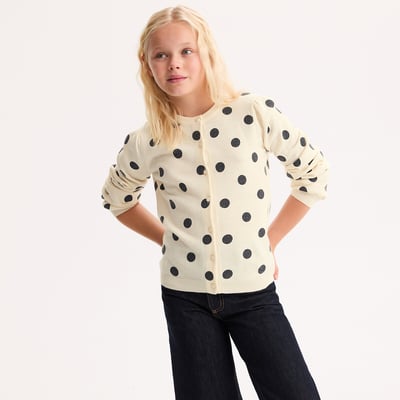 Cardigan en fine maille, motif à pois LA REDOUTE COLLECTIONS