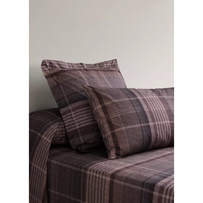 Lot de deux taies d’oreiller en percale de coton à carreaux multicolores 50 × 75 cm MANGO HOME