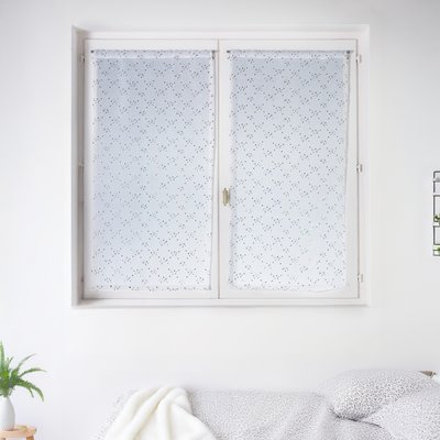 Petits voilages à la Paire en Etamine Motifs Petits Points HOME MAISON