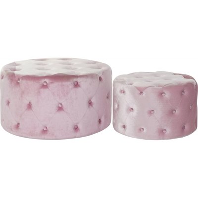 Poufs en velours capitonnés (lot de 2) Glam RECOLLECTION